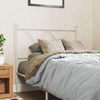 Hoofdbord 90 cm metaal wit - thumbnail