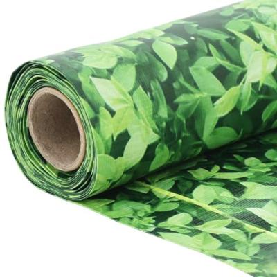 VidaXL Balkonscherm plantpatroon 400x75 cm pvc groen