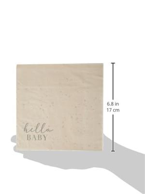 Geboorte Servetten Hello Baby Grijs/Creme