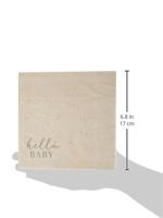 Geboorte Servetten Hello Baby Grijs/Creme - thumbnail