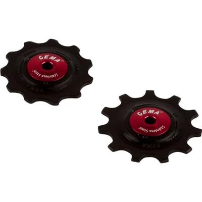 Shimano Cema derailleurwieltjes pvc 9/10/11v rvs zwart