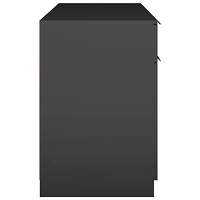 Bureau 100x50x75 cm bewerkt hout zwart