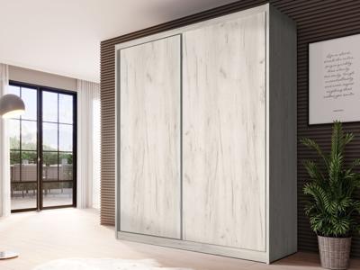 Kast MACRO 2 schuifdeuren 180 cm gebleekte eik Kast MACRO 2 schuifdeuren 180 cm gebleekte eik