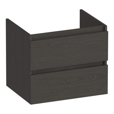 Brauer Joy - Onderkast - 60 cm - met 2 Softclose Lades Greeploos en 1 Sifon Uitsparing - Timber Anthracite