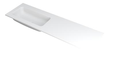 INK Wastafel Faktor polystone links zonder kraangat 160 cm x 45 cm x 1,5 cm Mat wit 3407244