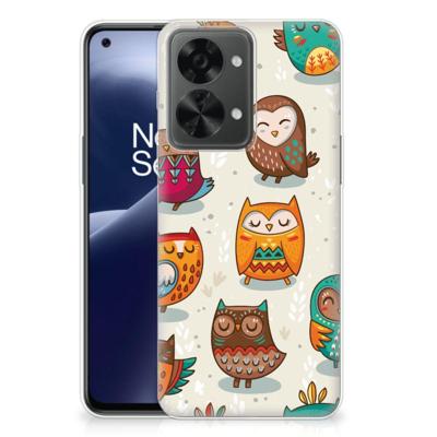 OnePlus Nord 2T | TPU Hoesje | Vrolijke Uilen OnePlus Nord 2T | TPU Hoesje | Vrolijke Uilen