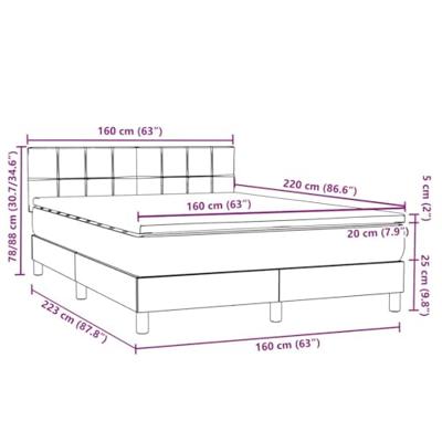 Boxspring met matras fluweel roze 160x220 cm