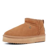 Warmbat Durack plateau enkellaarsjes cognac-41 - thumbnail