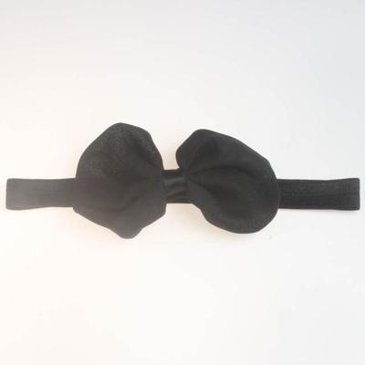 2 PC'S baby hoofdband lint chiffon Bow kinderen haar band hoofddeksels (zwart)