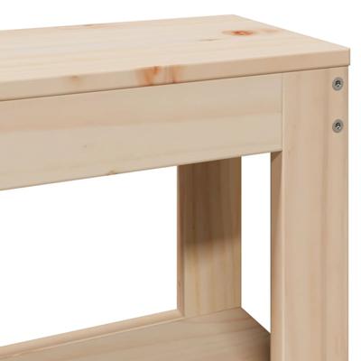 Bedframe met hoofdbord massief grenenhout 140x190 cm