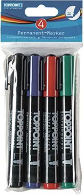 Toppoint permanent markers 4 stuks