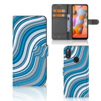 Samsung Galaxy M11 | A11 | Telefoon Hoesje | Waves Blue - thumbnail