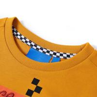 Kindershirt met lange mouwen 116 okerkleurig - thumbnail