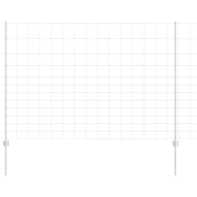 VidaXL Hek met paal zilver 1,5 x 25 m staal