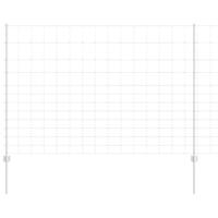 VidaXL Hek met paal zilver 1,5 x 25 m staal - thumbnail