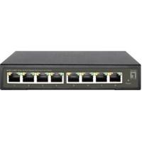 LevelOne ges-2108p hilbert 8-port gigabit poe smart lite managed l2 switch, 8x poe, 112w, 802.3at/af - thumbnail