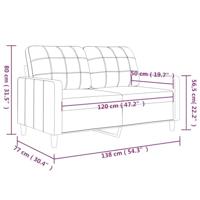 Tweezitsbank 120 cm stof taupe - thumbnail