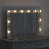 VidaXL Schmink spiegel rechthoekig grijs sonoma 80 x 55 x 18 cm - thumbnail