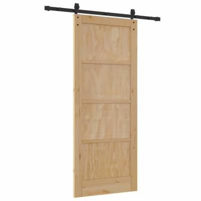 Schuifdeur met beslag 83x202 cm massief grenenhout