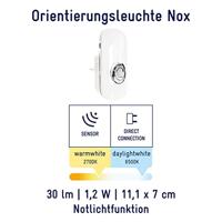 Müller-Licht Nox 27700013 LED-nachtlamp met bewegingsmelder Rechthoekig LED Warmwit Wit - thumbnail