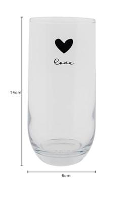 Clayre & Eef longdrinkglas hart 280ml Clayre & Eef longdrinkglas hart 280ml