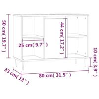 Badkamerkast 80x33x60 cm bewerkt hout bruineikenkleurig - thumbnail
