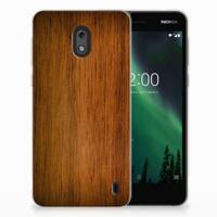 Nokia 2 | Bumper Hoesje | Donker Hout - thumbnail