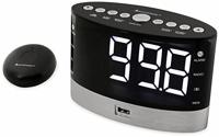 Soundmaster UR580SW wekkerradio voor slechthorenden en diepe slapers, draadloos trilkussen, gangreserve, dimbaar display, FM-radio USB - thumbnail