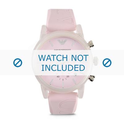 Armani horlogeband AR1056 Silicoon Roze 20mm