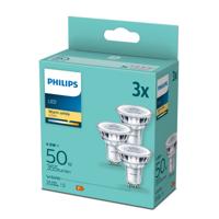 Philips LED 77791300 LED-lamp Energielabel F (A - G) GU10 4.6 W = 50 W Warmwit (Ø x l) 5 cm x 5.4 cm 3 stuk(s) - thumbnail