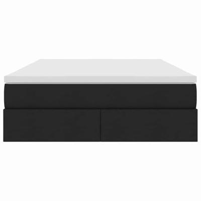 Opbergbed met matras met matras Zwart 140 x 190 cm Polyester
