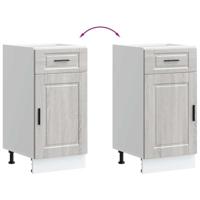 Keuken onderkast "Porto" bewerkt hout grijs sonoma eiken - thumbnail