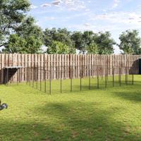 Hondenkennel 25,41 m² staal zwart - thumbnail