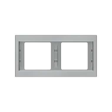 Berker K5 afdekraam 2-voudig edelstaal