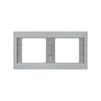 Berker K5 afdekraam 2-voudig edelstaal - thumbnail