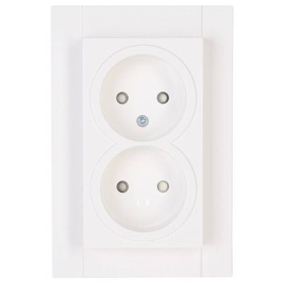 Kopp HK07 WIT inbouw stopcontact dubbel