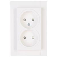 Kopp HK07 WIT inbouw stopcontact dubbel - thumbnail