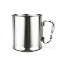 Fosco RVS beker 300 ml met karabijnhaak | Fosco stainless steel cup - thumbnail