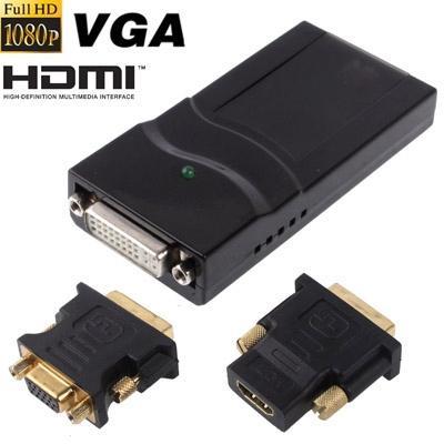 USB 2.0 naar DVI / VGA / HDMI Display Adapter, ondersteunt Full HD 1080P, uitbreidbaar tot 6 weergave apparaten