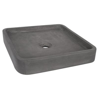 Differnz Jura waskom beton donkergrijs vierkant Ø 40 x 7 cm Differnz Jura waskom beton donkergrijs vierkant Ø 40 x 7 cm