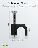 Goobay Kabelclip 5mm rond zwart box(100) - 4113230 - thumbnail