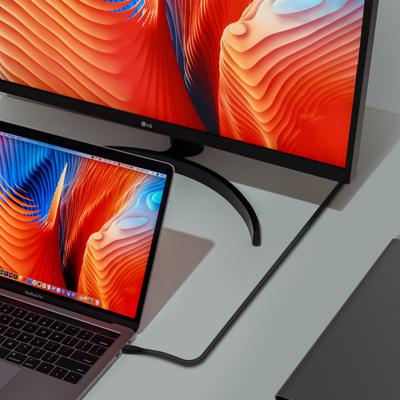 AISENS - A107-0701 - USB 3.2 Gen2X2 kabel 20 Gbps 8K @30Hz 5A 100W E-marker, type USB-C/M-USB-C/M, zwart, 0,6 m
