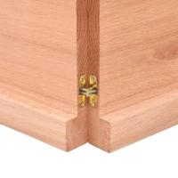 Wandschap 120x60x(2-4)cm behandeld massief eikenhout lichtbruin - thumbnail