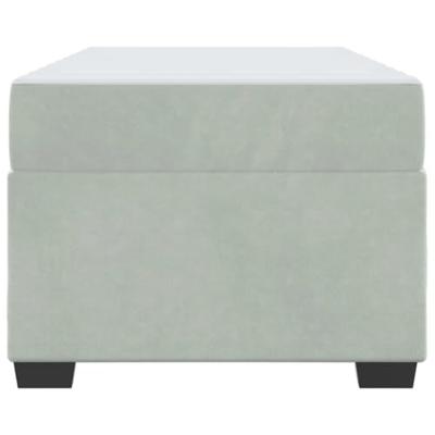 Bedframe met matras met matras Lichtgrijs 90 x 190 cm Fluweel