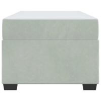 Bedframe met matras met matras Lichtgrijs 90 x 190 cm Fluweel - thumbnail