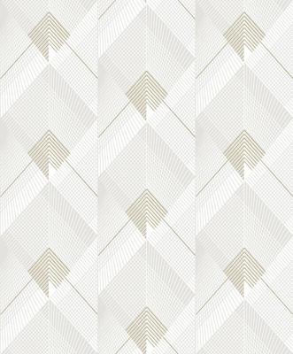 Dutch Wallcoverings Behang Galactik Dessin Wit/Goud L967-00