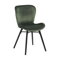 Bendt Eetkamerstoel 'Olle' Velvet, kleur Forest Green - thumbnail