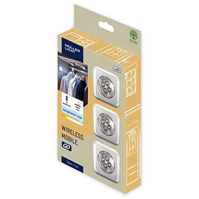 Müller-Licht 400136 Kleine mobiele lamp Set van 3 stuks LED Zilver