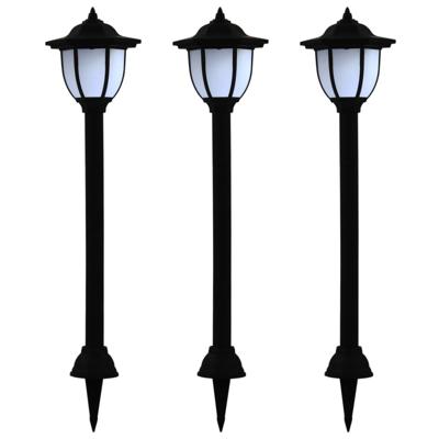 VidaXL Led-solarlampen zwart 3 st
