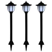 VidaXL Led-solarlampen zwart 3 st - thumbnail